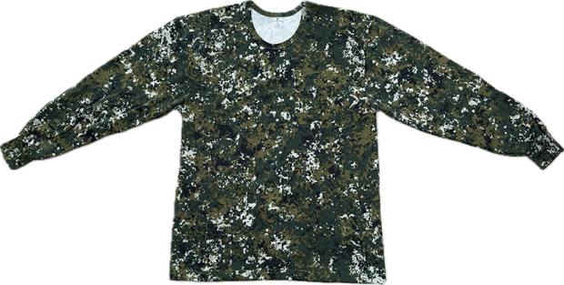數位迷彩長袖圓領衫
