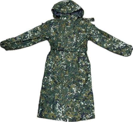 陸軍數位迷彩大衣式雨衣